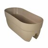 Bloomers Railing Planter with Drainage Holes, 24in Weatherproof Resin Planter, Sand 2440-1